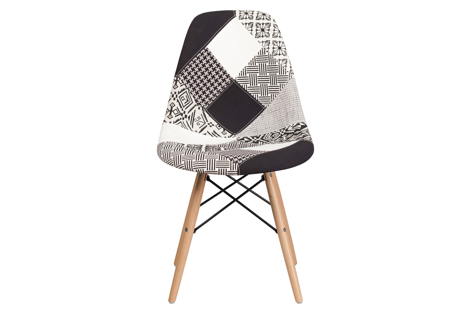 BLNK™ Elon Series Fabric Chair with Wooden Legs - Turin Patchwork