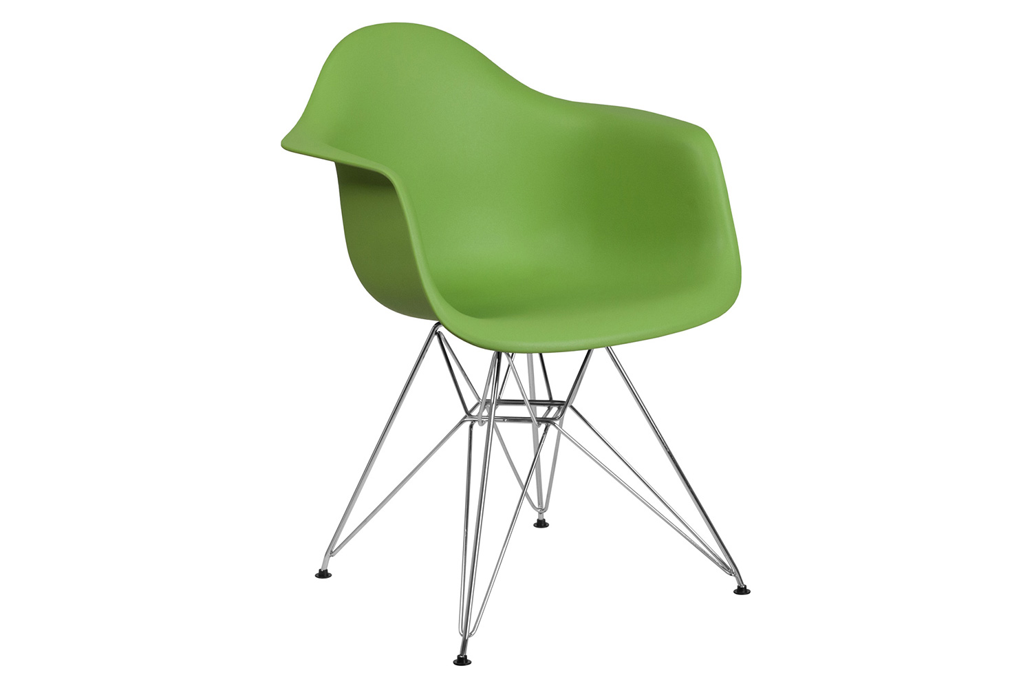 BLNK Alonza Series Plastic Chair with Chrome Base - Green