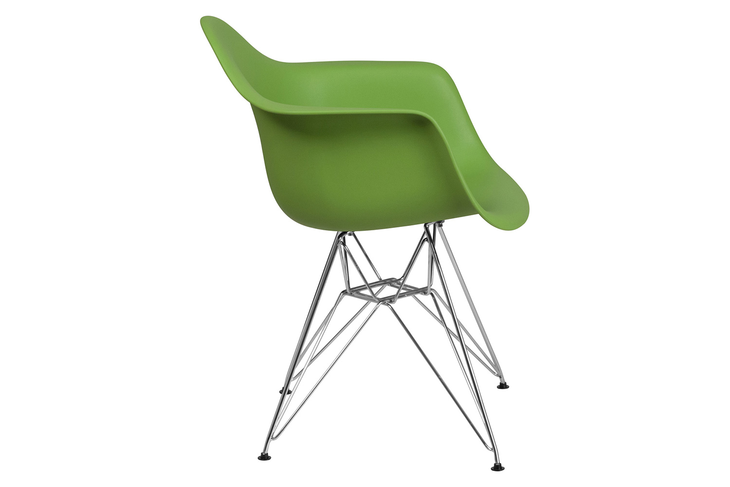 BLNK Alonza Series Plastic Chair with Chrome Base - Green