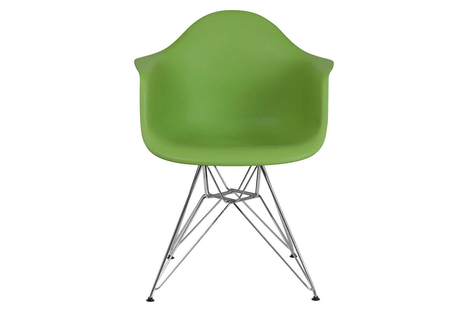 BLNK Alonza Series Plastic Chair with Chrome Base - Green