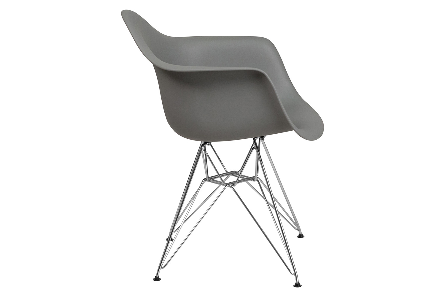 BLNK Alonza Series Plastic Chair with Chrome Base - Moss Gray