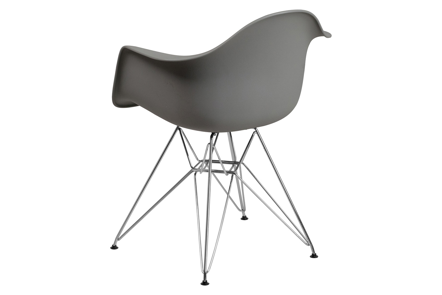 BLNK Alonza Series Plastic Chair with Chrome Base - Moss Gray