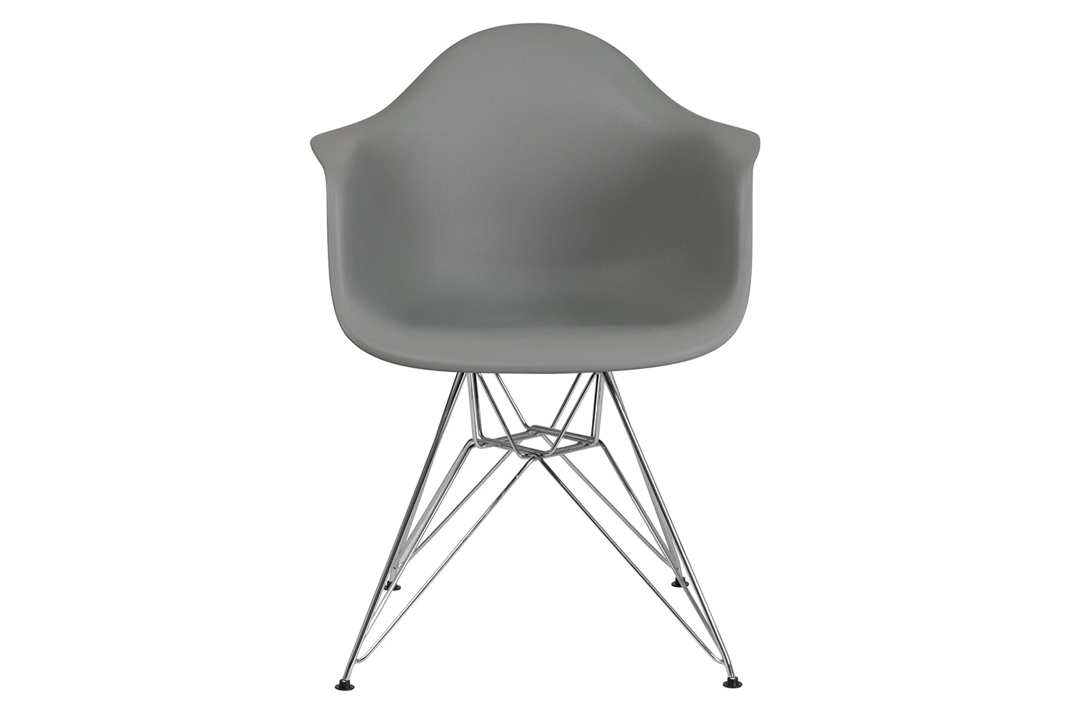 BLNK Alonza Series Plastic Chair with Chrome Base - Moss Gray