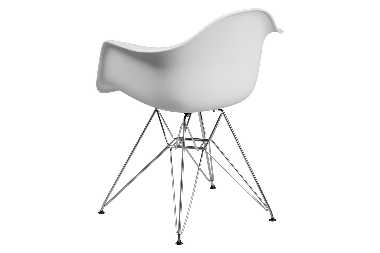 BLNK Alonza Series Plastic Chair with Chrome Base - White