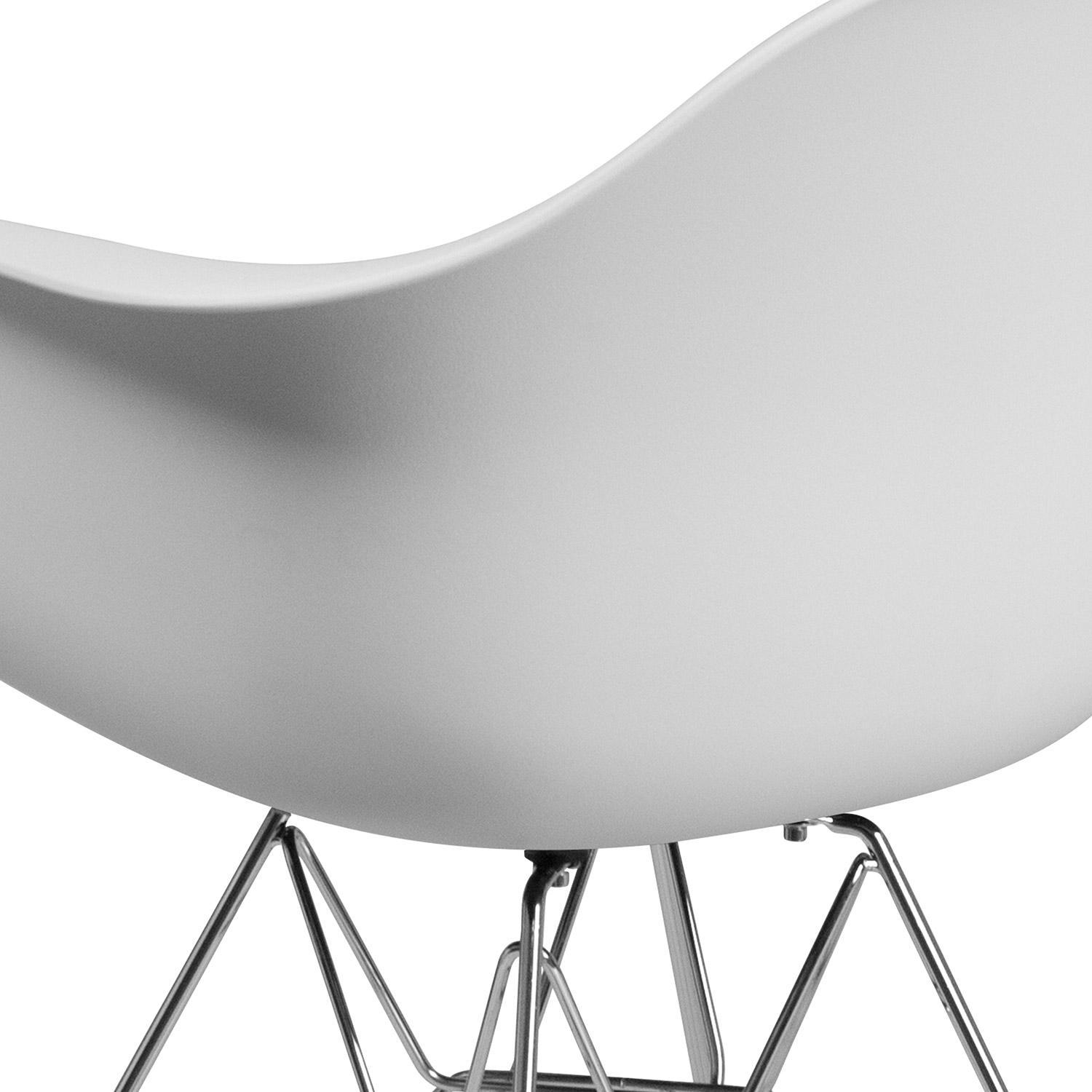 BLNK Alonza Series Plastic Chair with Chrome Base - White