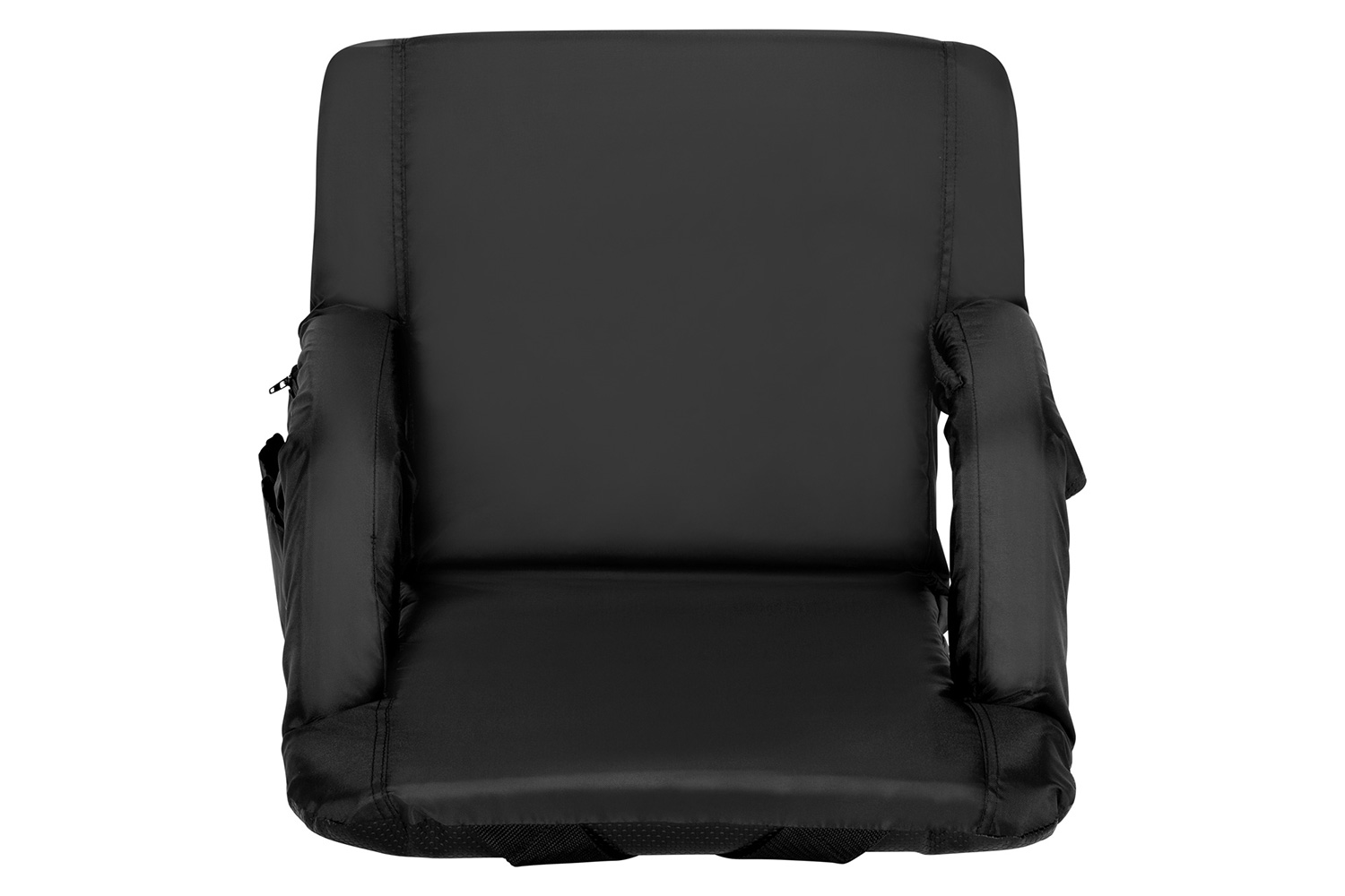 BLNK Malta Portable Lightweight Reclining Stadium Chairs with Armrests, Padded Back and Seat Set of 2 - Black