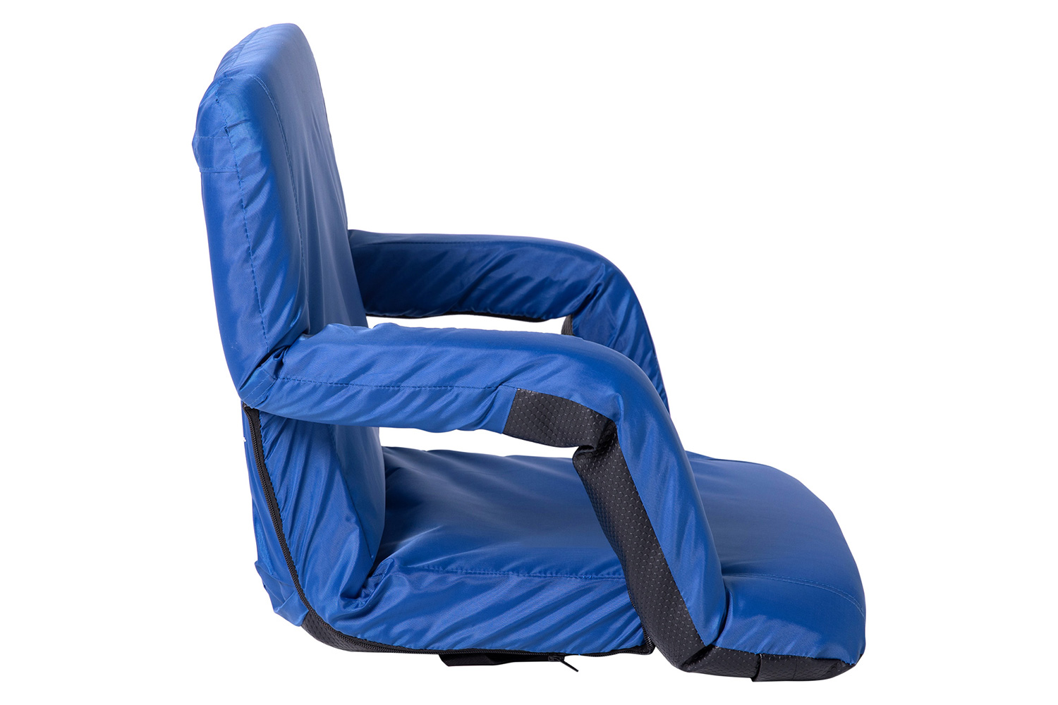 BLNK Malta Portable Lightweight Reclining Stadium Chair with Armrests, Padded Back and Seat - Blue