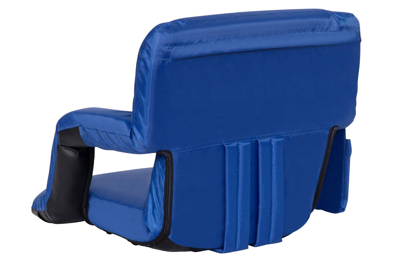 BLNK Malta Portable Lightweight Reclining Stadium Chair with Armrests, Padded Back and Seat - Blue