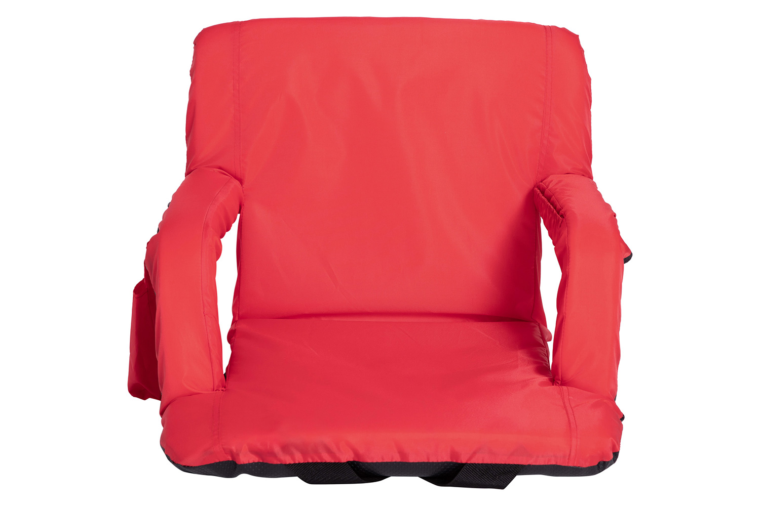 BLNK Malta Portable Lightweight Reclining Stadium Chair with Armrests, Padded Back and Seat - Red