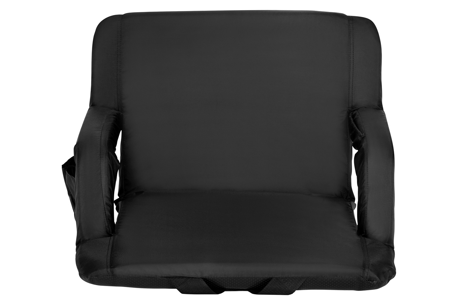 BLNK Malta Extra Wide Portable Lightweight Reclining Stadium Chair with Armrests, Padded Back and Seat - Black