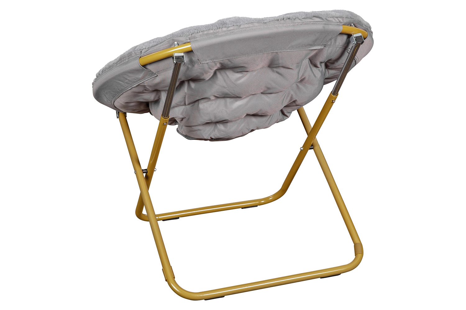 BLNK™ Gwen Faux Fur Oversize Portable Folding Saucer Moon Chair - Gray