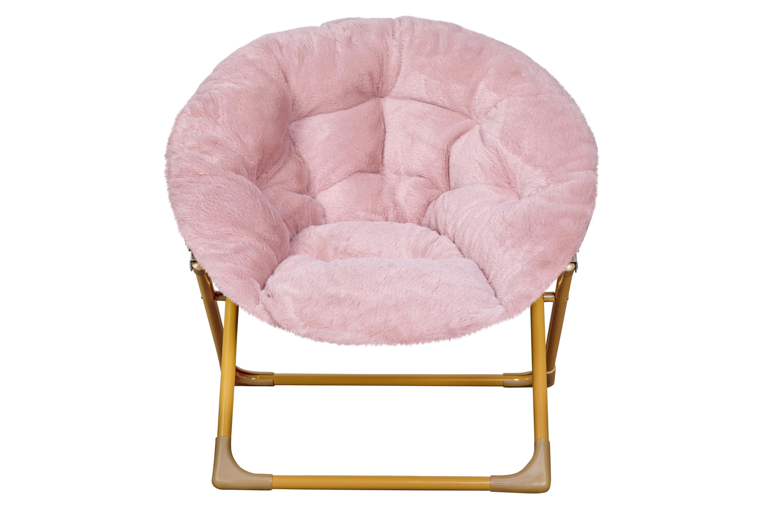 BLNK™ Gwen Faux Fur Mini Folding Saucer Moon Chair - Blush