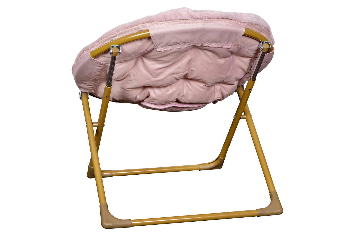 BLNK™ Gwen Faux Fur Mini Folding Saucer Moon Chair - Blush