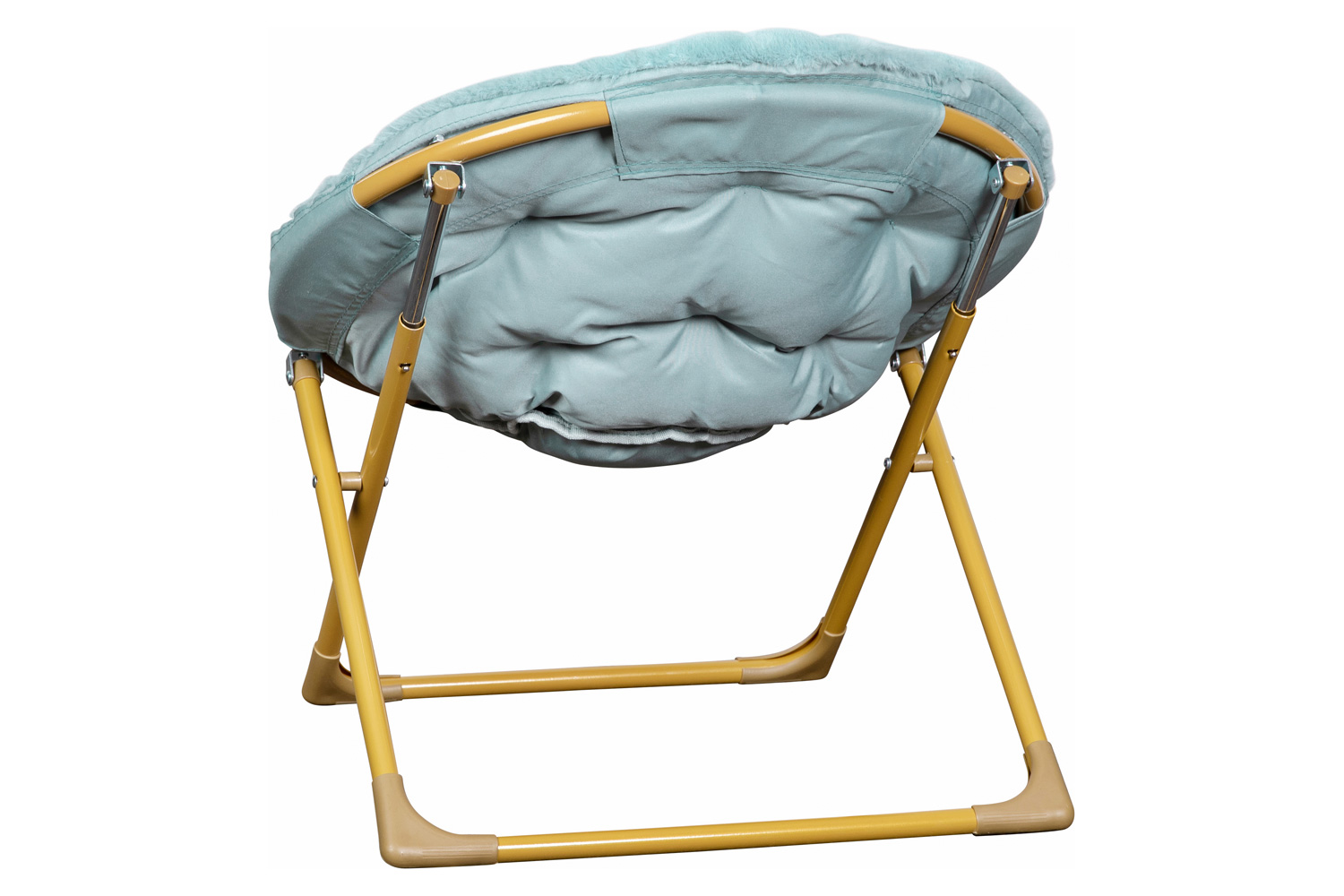 BLNK™ Gwen Faux Fur Mini Folding Saucer Moon Chair - Dusty Aqua