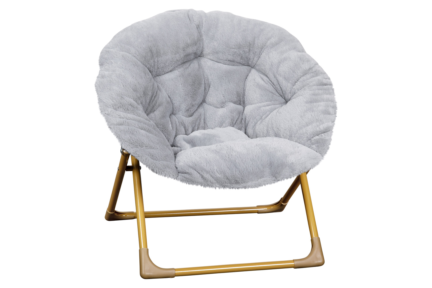 BLNK™ Gwen Faux Fur Mini Folding Saucer Moon Chair - Gray