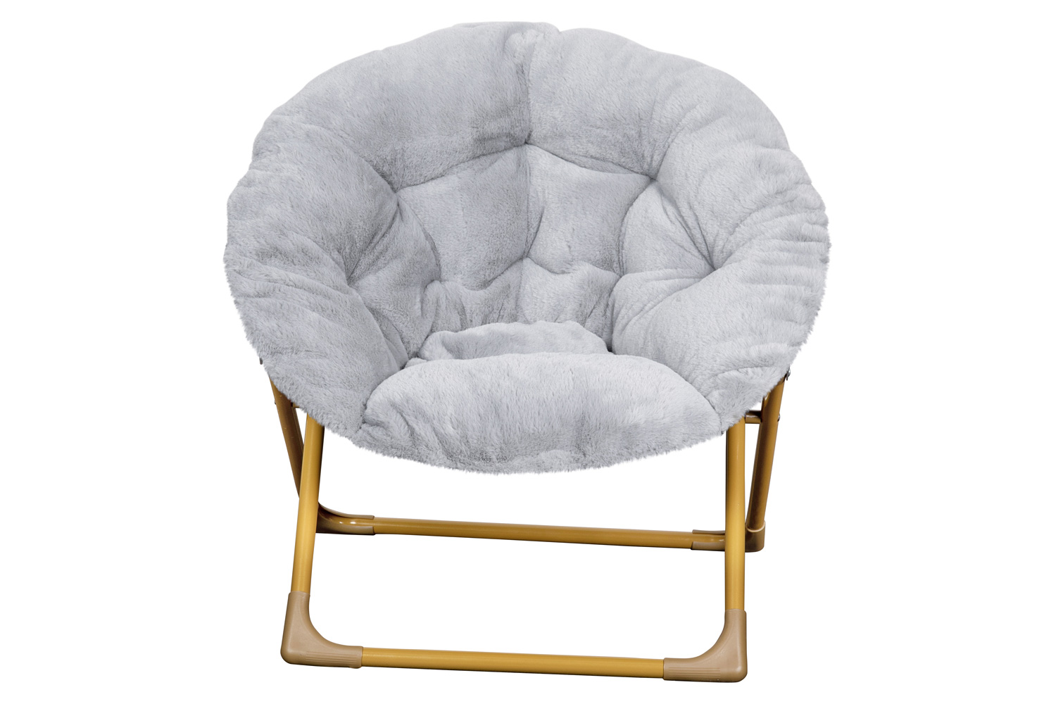 BLNK™ Gwen Faux Fur Mini Folding Saucer Moon Chair - Gray