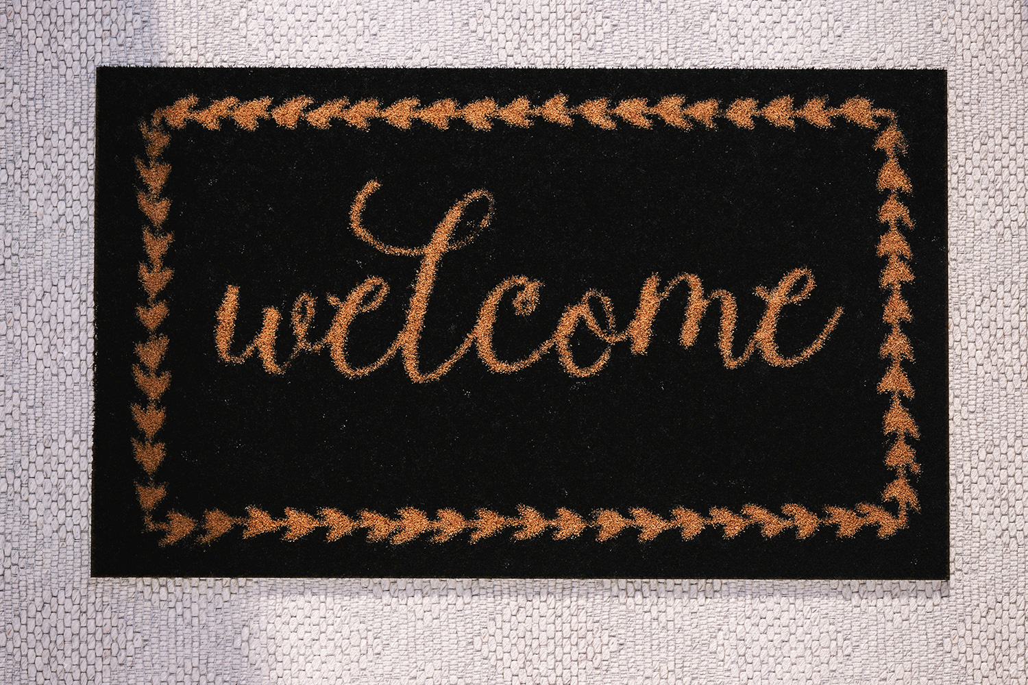 BLNK Harbold Coir Indoor-Outdoor Doormat with Welcome Message and Non-Slip Backing