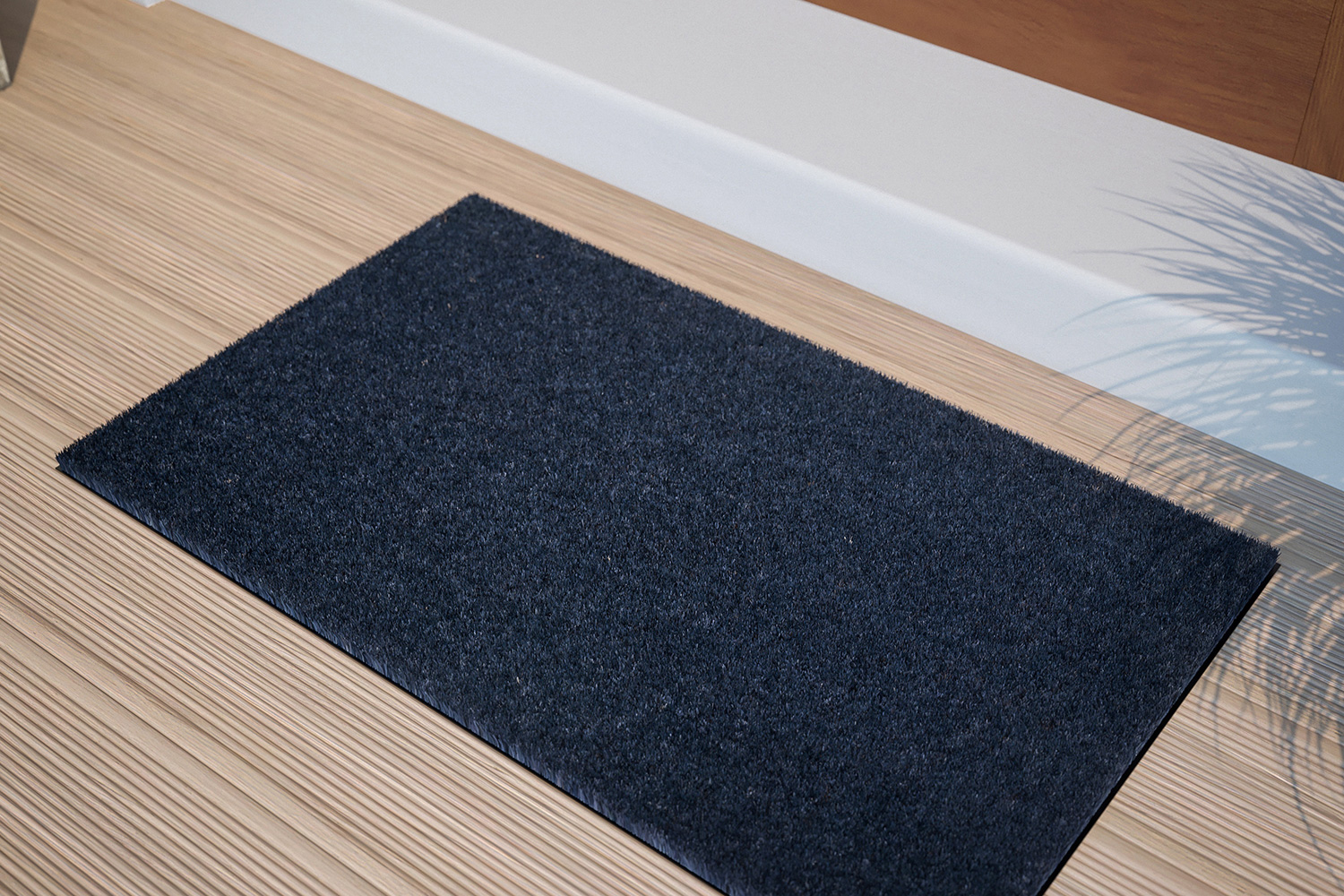 BLNK Harbold Coir Indoor-Outdoor Solid Doormat with Non-Slip Backing