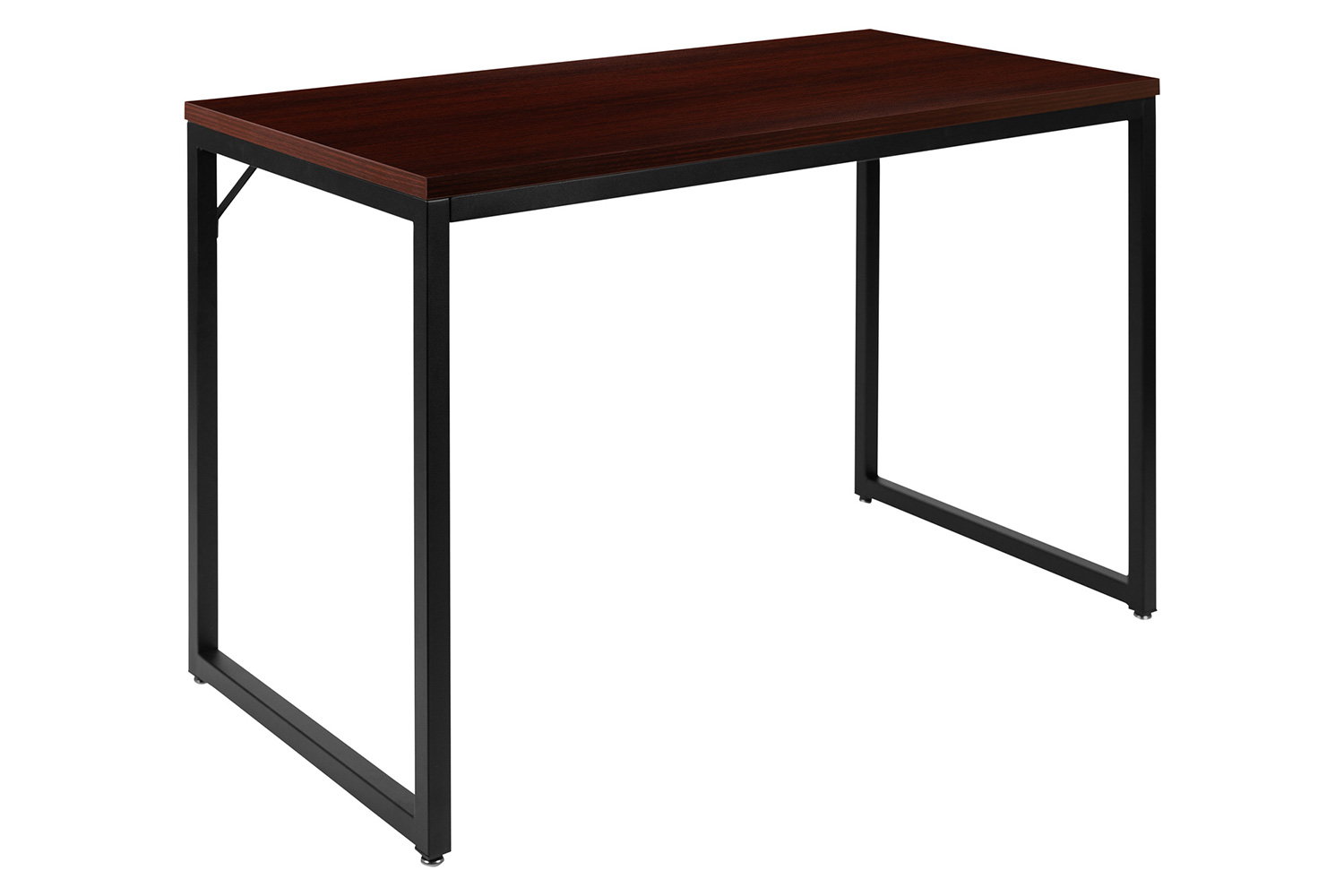 BLNK Tiverton Commercial Industrial Modern Office Computer Desk - Mahogany/Black