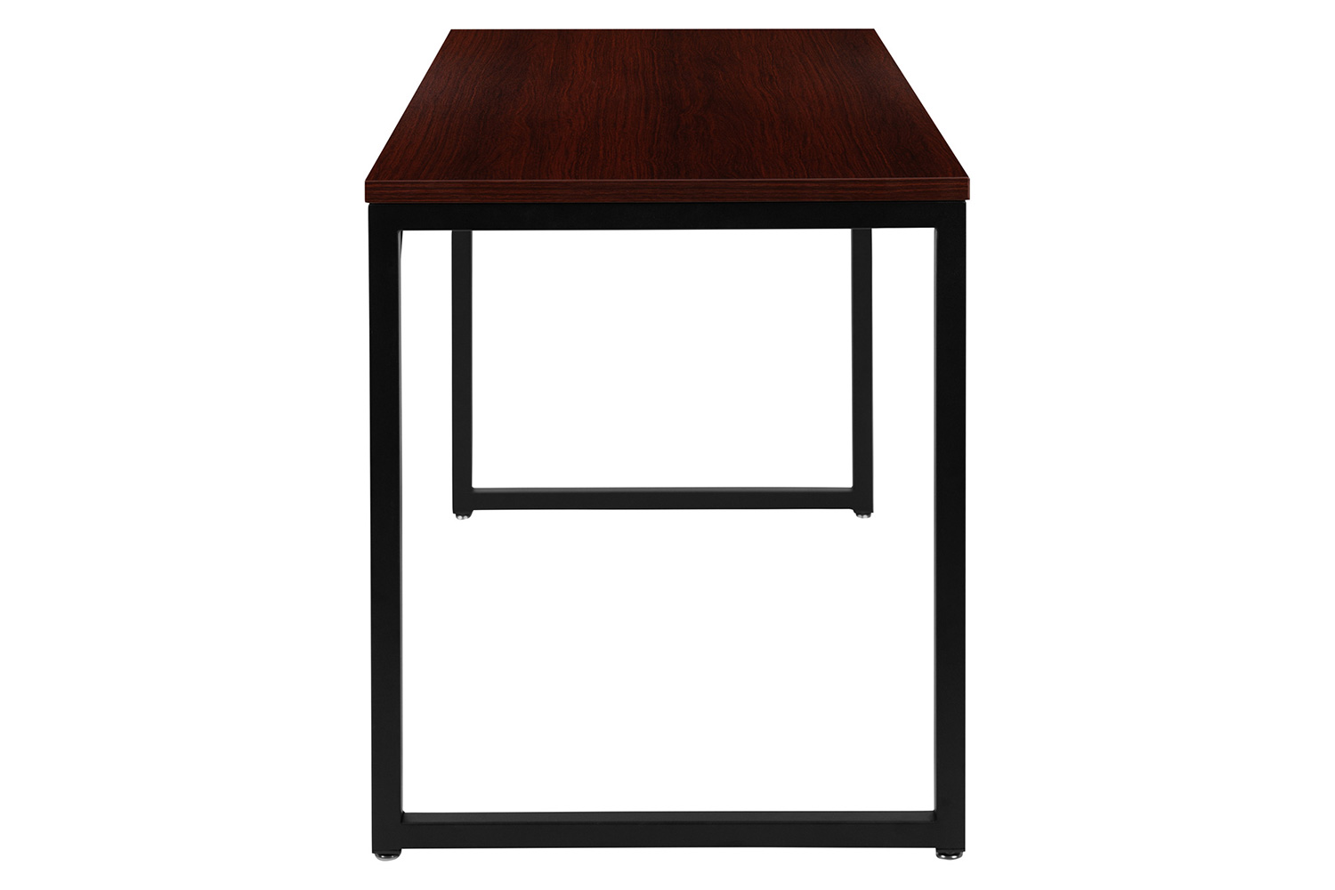 BLNK Tiverton Commercial Industrial Modern Office Computer Desk - Mahogany/Black