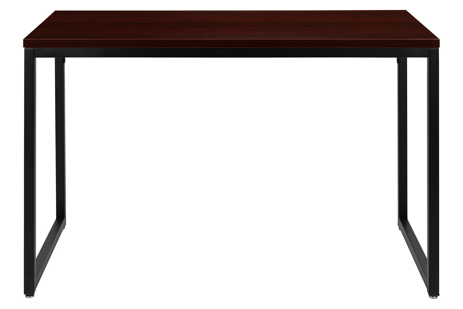 BLNK Tiverton Commercial Industrial Modern Office Computer Desk - Mahogany/Black