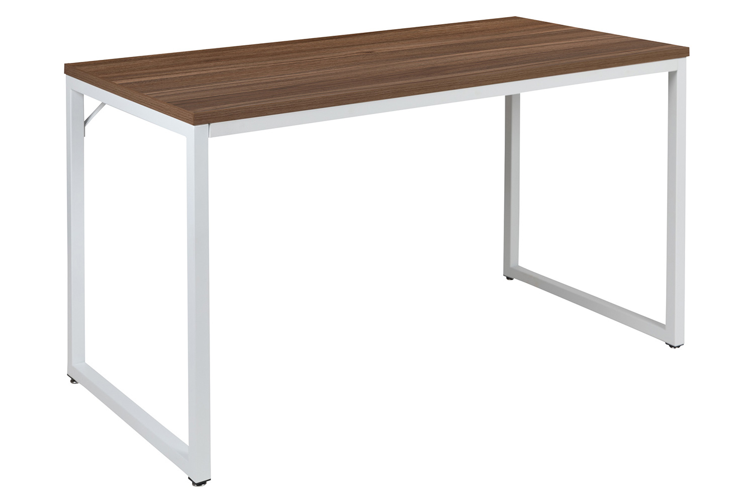 BLNK Tiverton Commercial Industrial Modern Office Computer Desk - Walnut/White