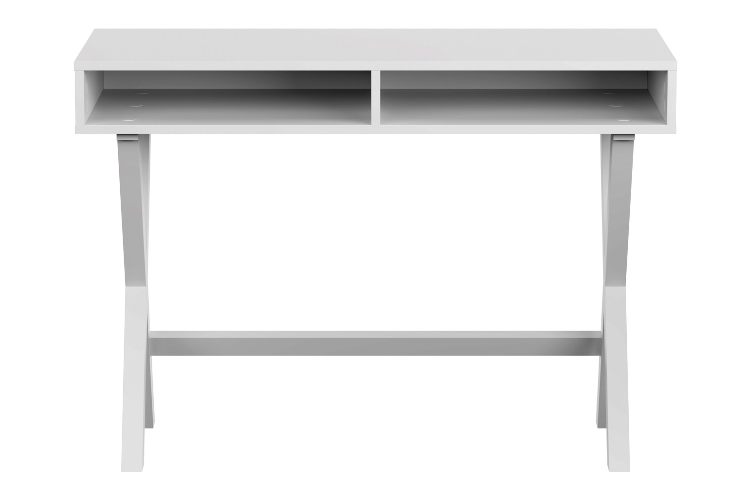 BLNK Dolly Home Office Writing Computer Desk with Open Storage Compartments - White