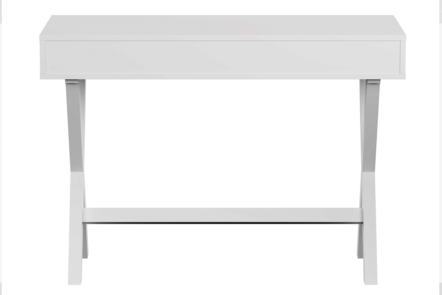 BLNK Dolly Home Office Writing Computer Desk with Open Storage Compartments - White