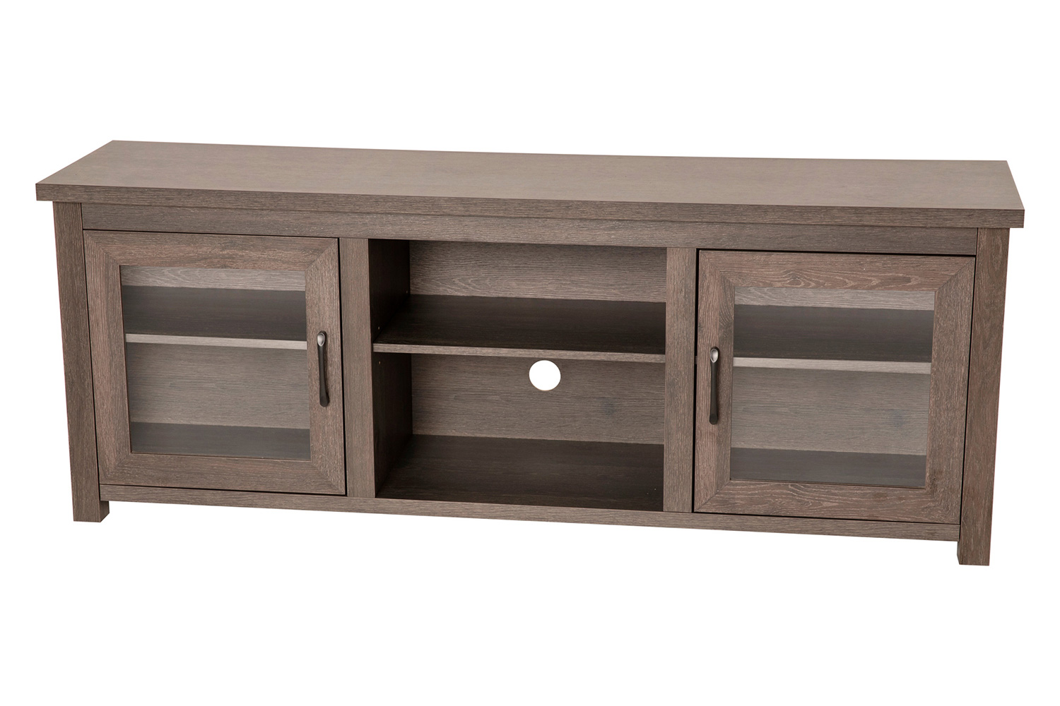 BLNK Sheffield Classic TV Stand up to 80" TVs - Finish with Full Glass Doors - Modern Black Wash