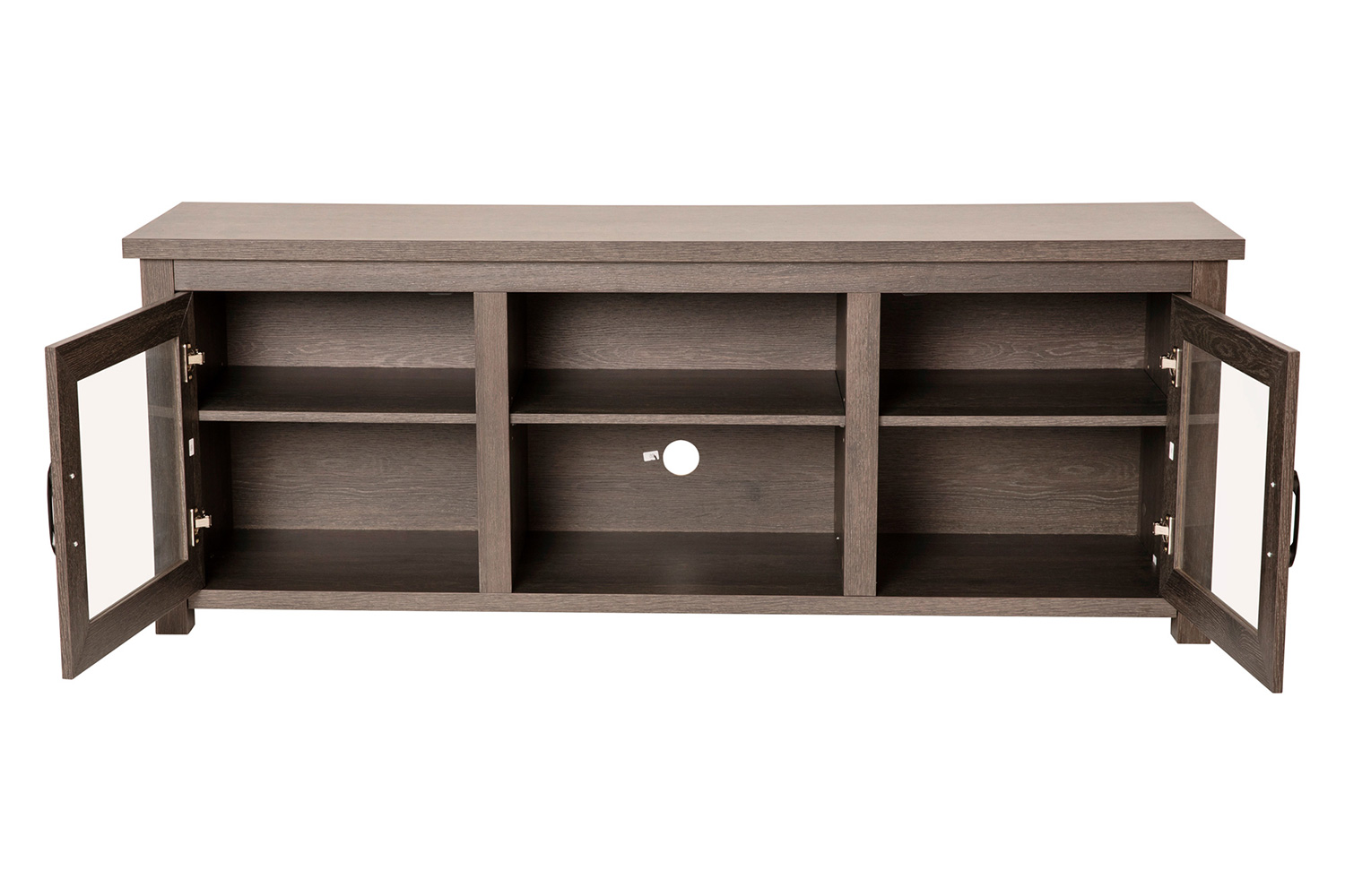 BLNK Sheffield Classic TV Stand up to 80" TVs - Finish with Full Glass Doors - Modern Black Wash