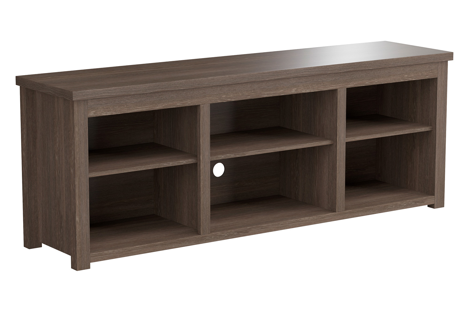 BLNK Kilead Farmhouse Engineered Wood Framed Media Console TV Stand for up to 80" TVs with Open Storage - Modern Espresso