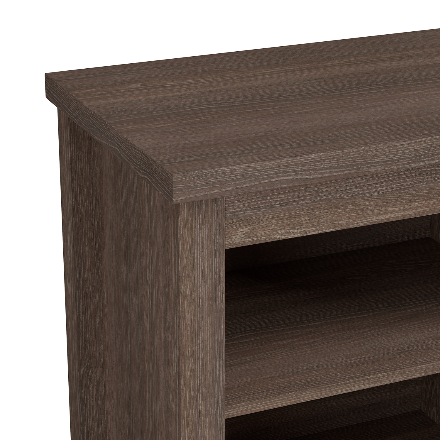 BLNK Kilead Farmhouse Engineered Wood Framed Media Console TV Stand for up to 80" TVs with Open Storage - Modern Espresso