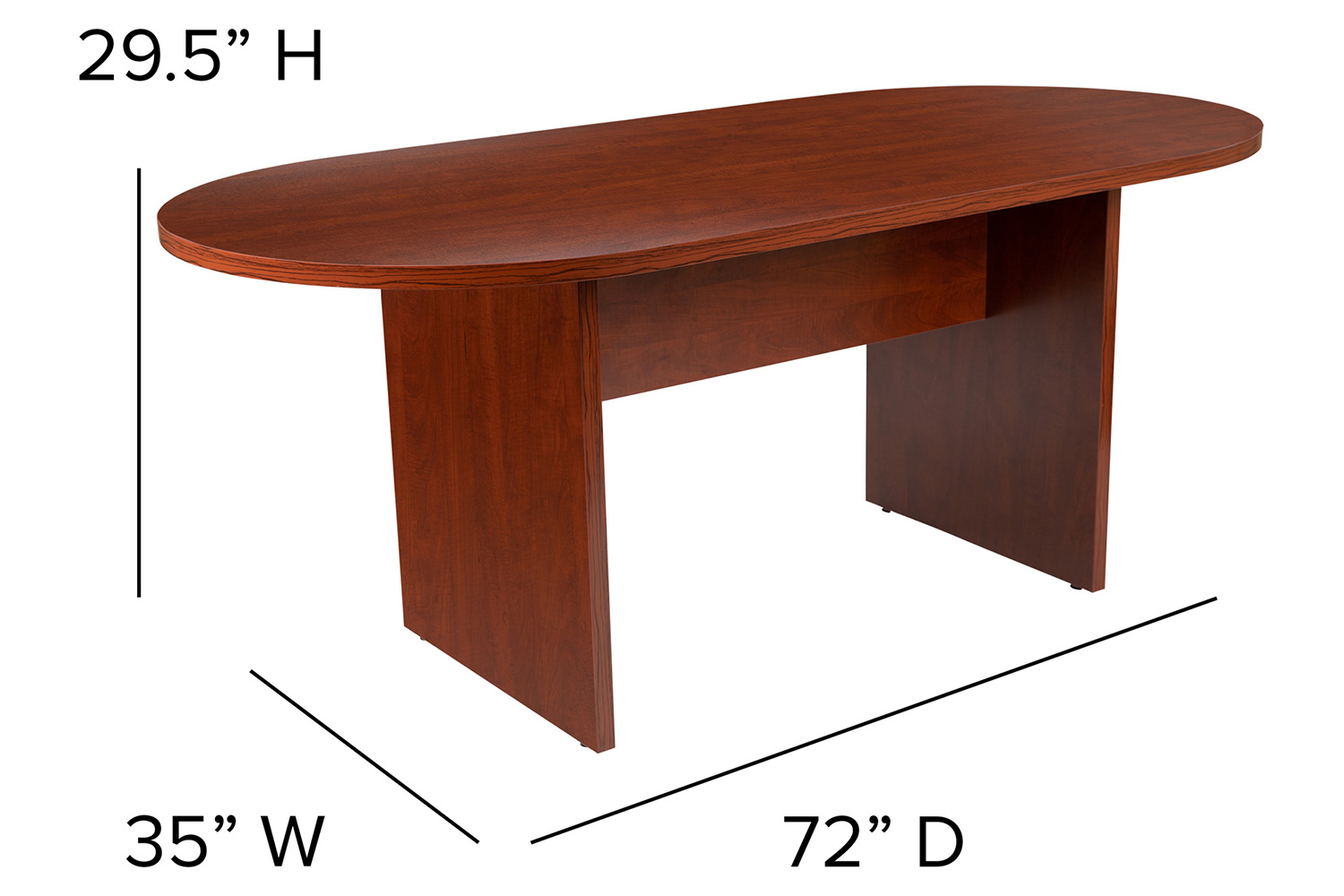 BLNK™ Jones Oval Conference Table - Cherry