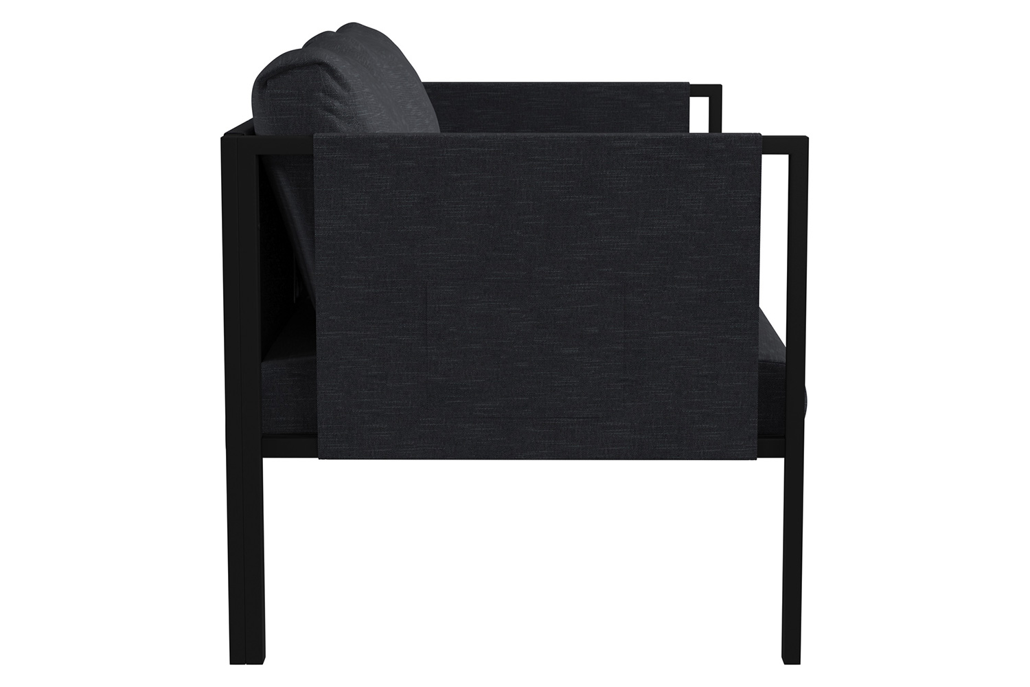 BLNK Lea Indoor-Outdoor Loveseat with Cushions - Charcoal