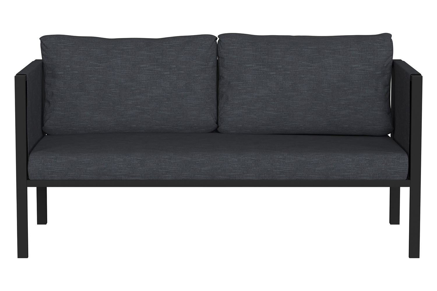 BLNK Lea Indoor-Outdoor Loveseat with Cushions - Charcoal