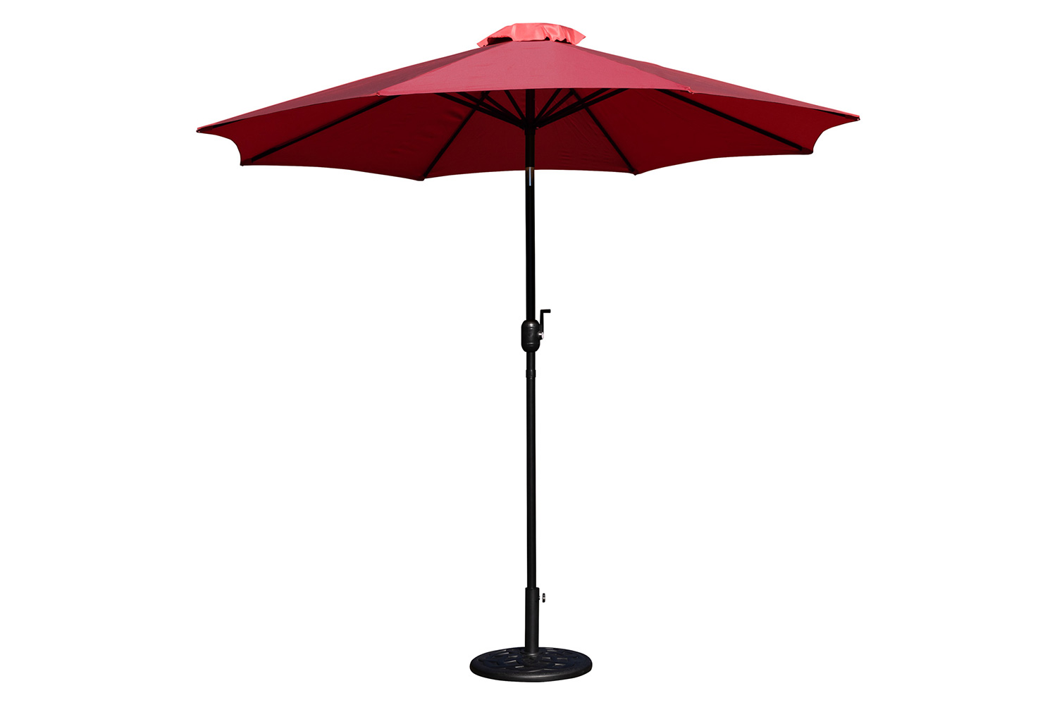 BLNK Kona Round Umbrella with Crank and Tilt Function and Standing Umbrella Base