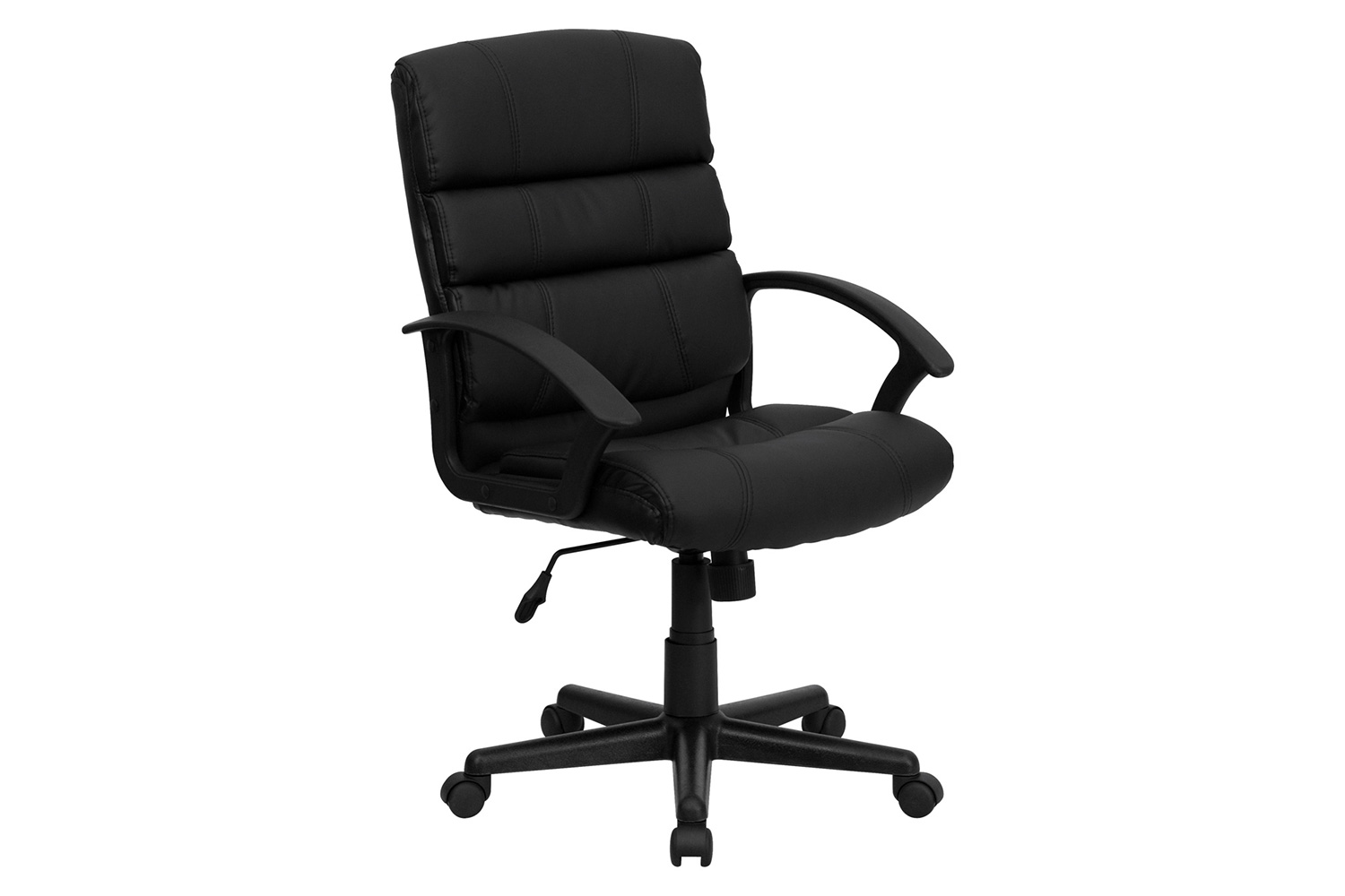 BLNK - Lane LeatherSoft Mid-Back Swivel Task Office Chair with Arms