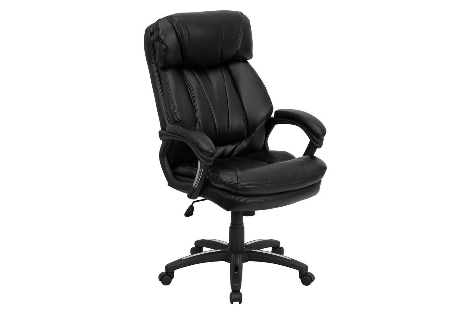 BLNK - Iris LeatherSoft High-Back Executive Swivel Ergonomic Office Chair with Plush Headrest, Extensive Padding and Arms