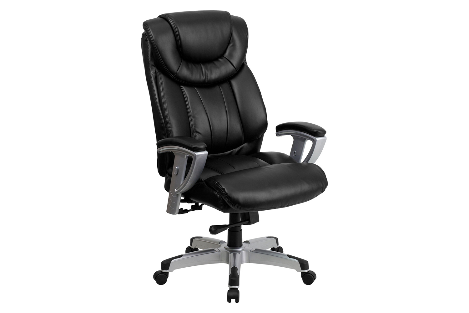 BLNK - HERCULES Series LeatherSoft Executive Ergonomic Office Chair with Silver Adjustable Arms