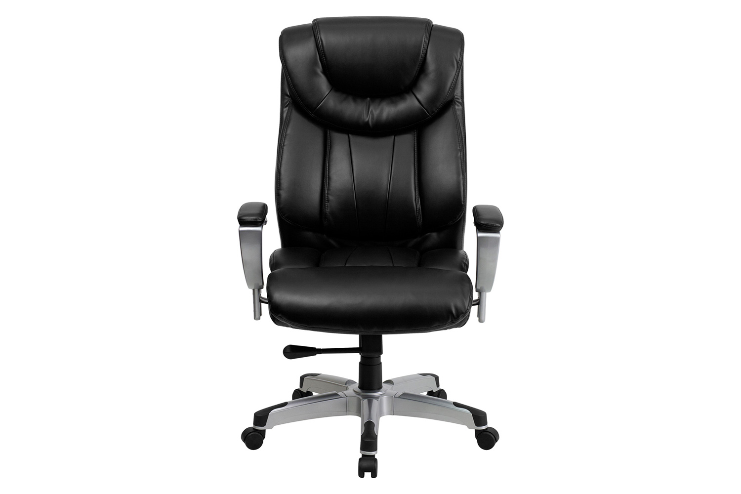 BLNK - HERCULES Series LeatherSoft Executive Ergonomic Office Chair with Silver Adjustable Arms