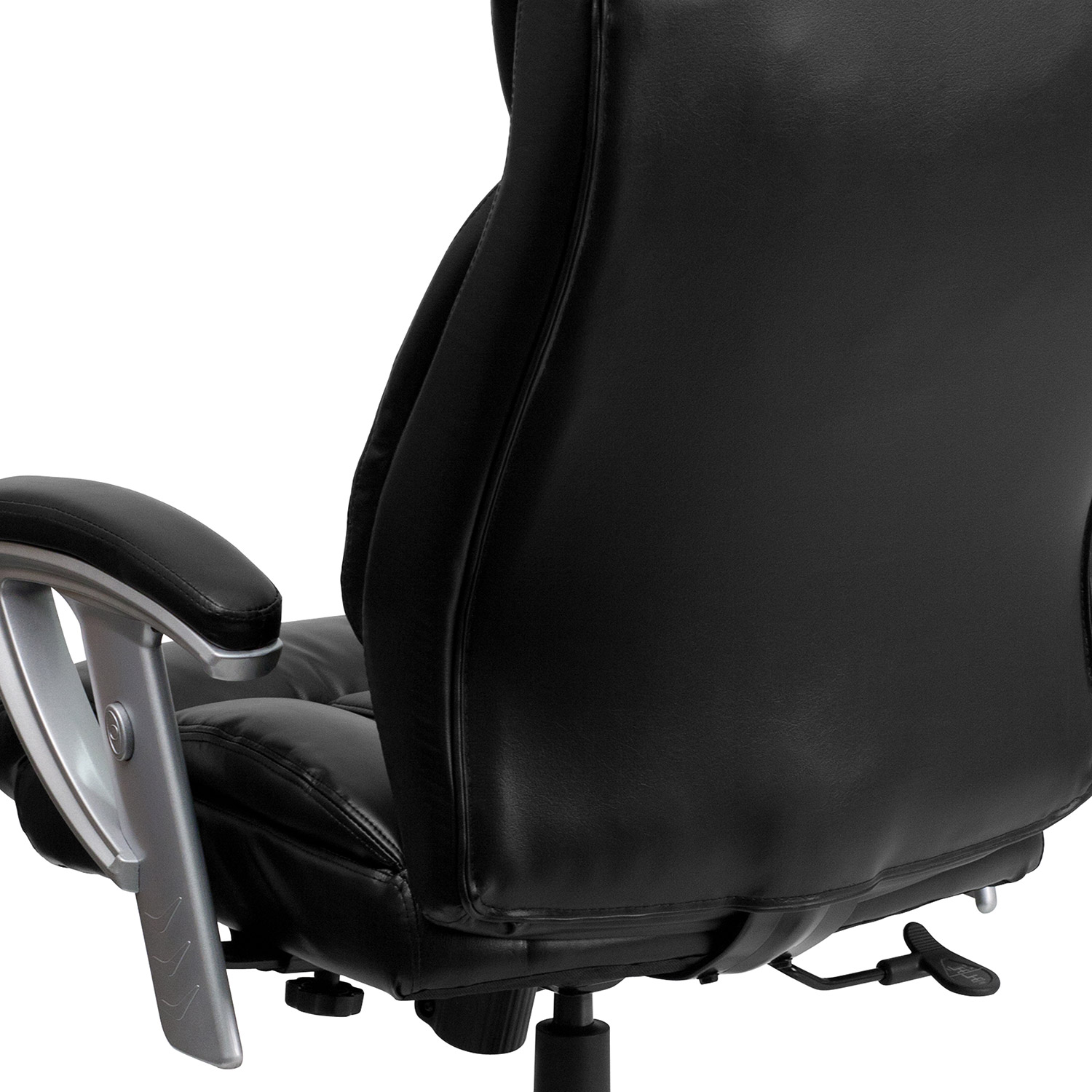 BLNK - HERCULES Series LeatherSoft Executive Ergonomic Office Chair with Silver Adjustable Arms