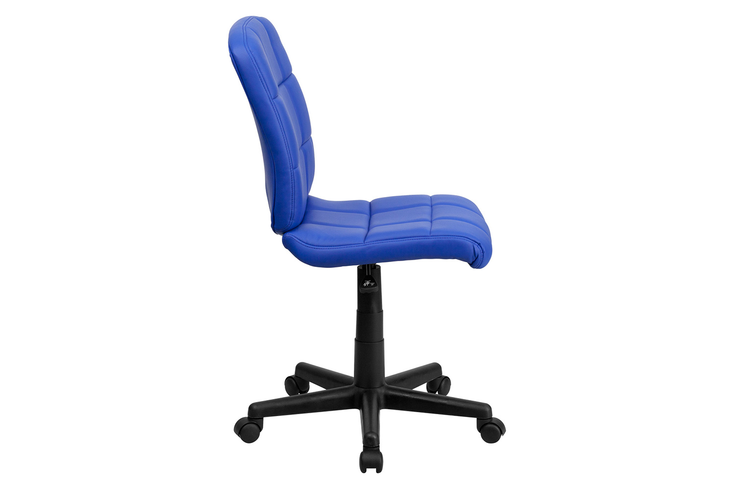 BLNK Clayton Vinyl Mid-Back Quilted Swivel Task Office Chair - Blue