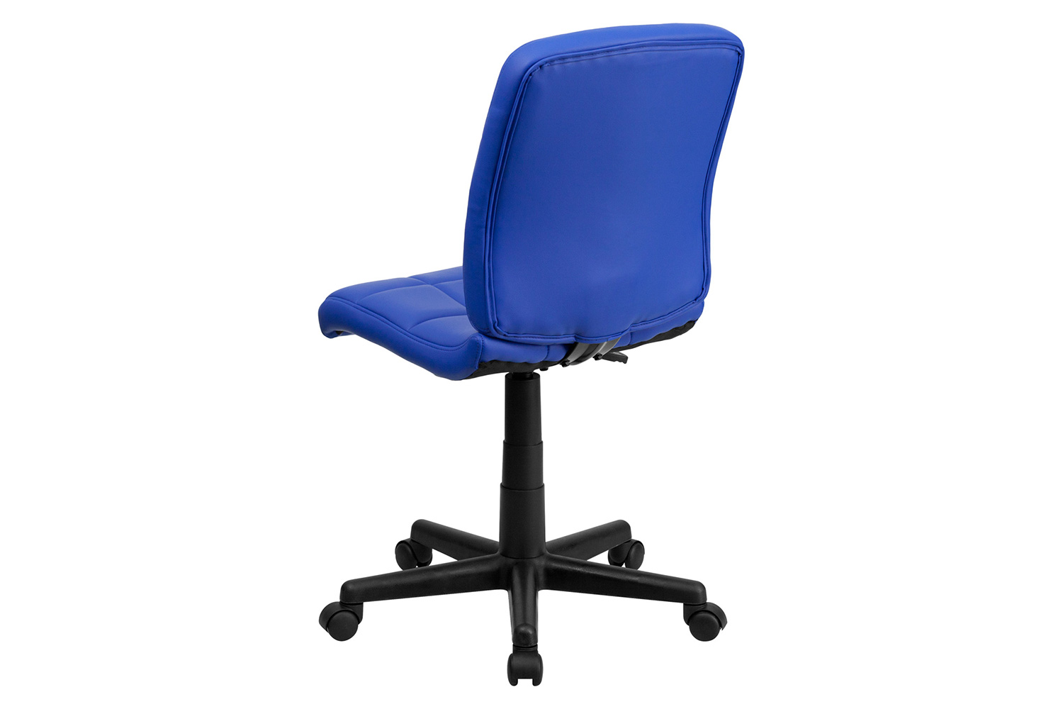 BLNK Clayton Vinyl Mid-Back Quilted Swivel Task Office Chair - Blue