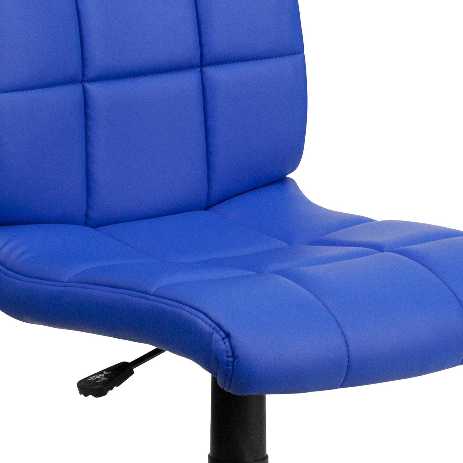 BLNK Clayton Vinyl Mid-Back Quilted Swivel Task Office Chair - Blue