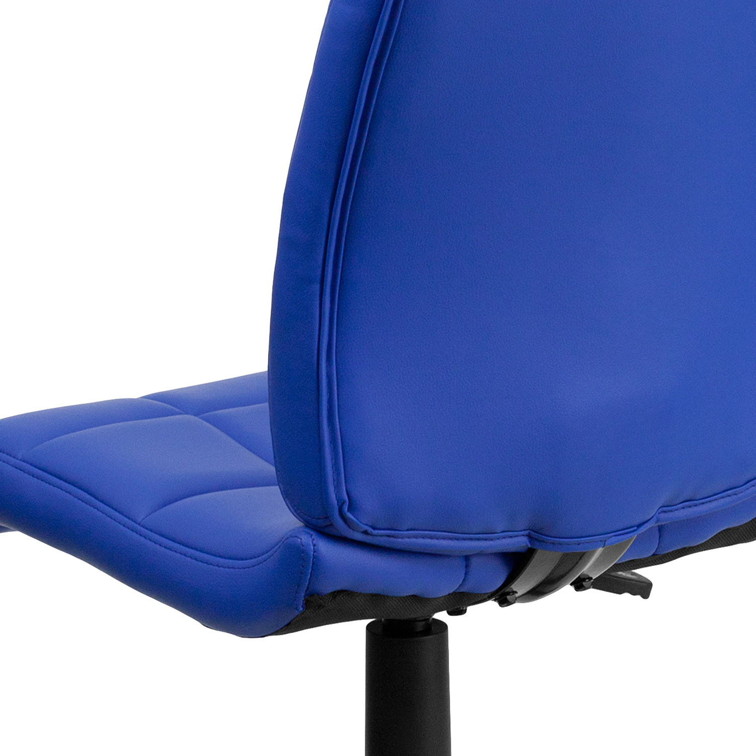 BLNK Clayton Vinyl Mid-Back Quilted Swivel Task Office Chair - Blue