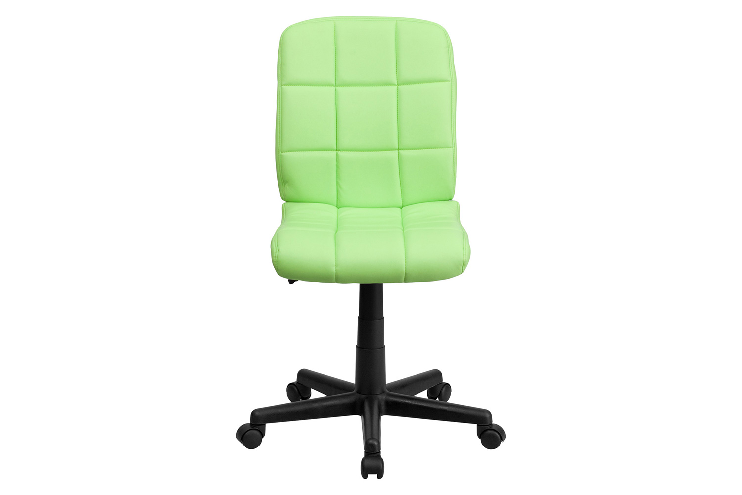 BLNK Clayton Vinyl Mid-Back Quilted Swivel Task Office Chair - Green