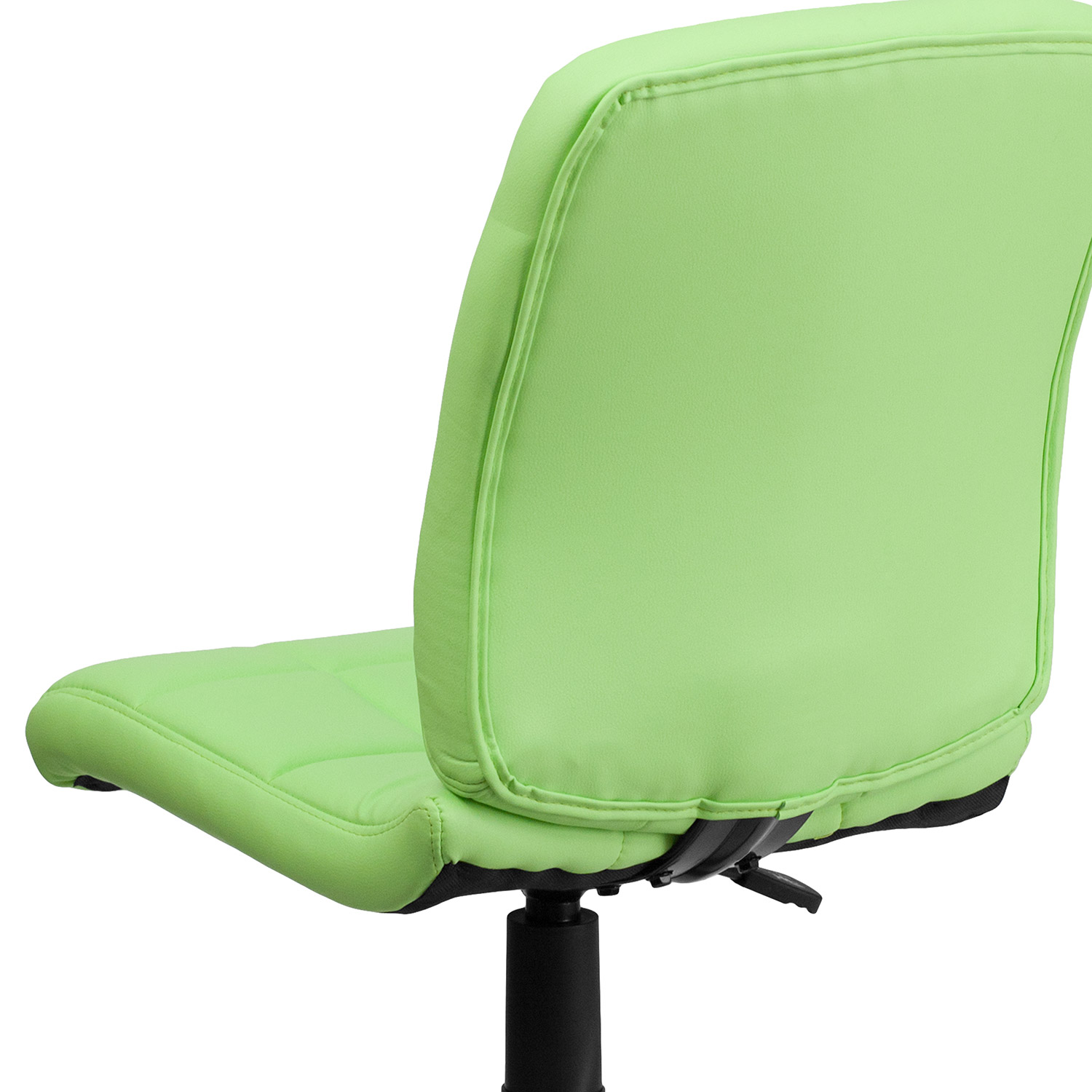 BLNK Clayton Vinyl Mid-Back Quilted Swivel Task Office Chair - Green