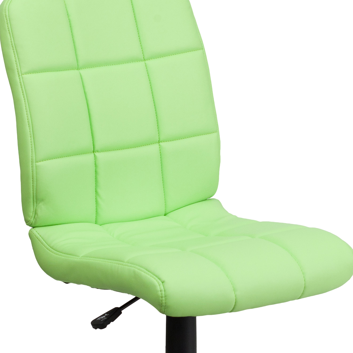 BLNK Clayton Vinyl Mid-Back Quilted Swivel Task Office Chair - Green