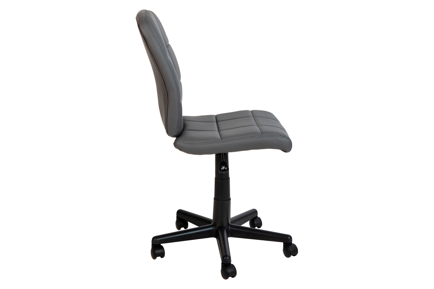 BLNK Clayton Vinyl Mid-Back Quilted Swivel Task Office Chair - Gray