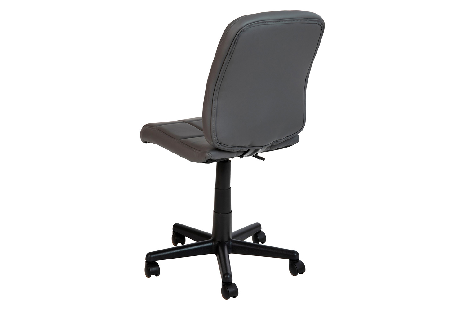 BLNK Clayton Vinyl Mid-Back Quilted Swivel Task Office Chair - Gray